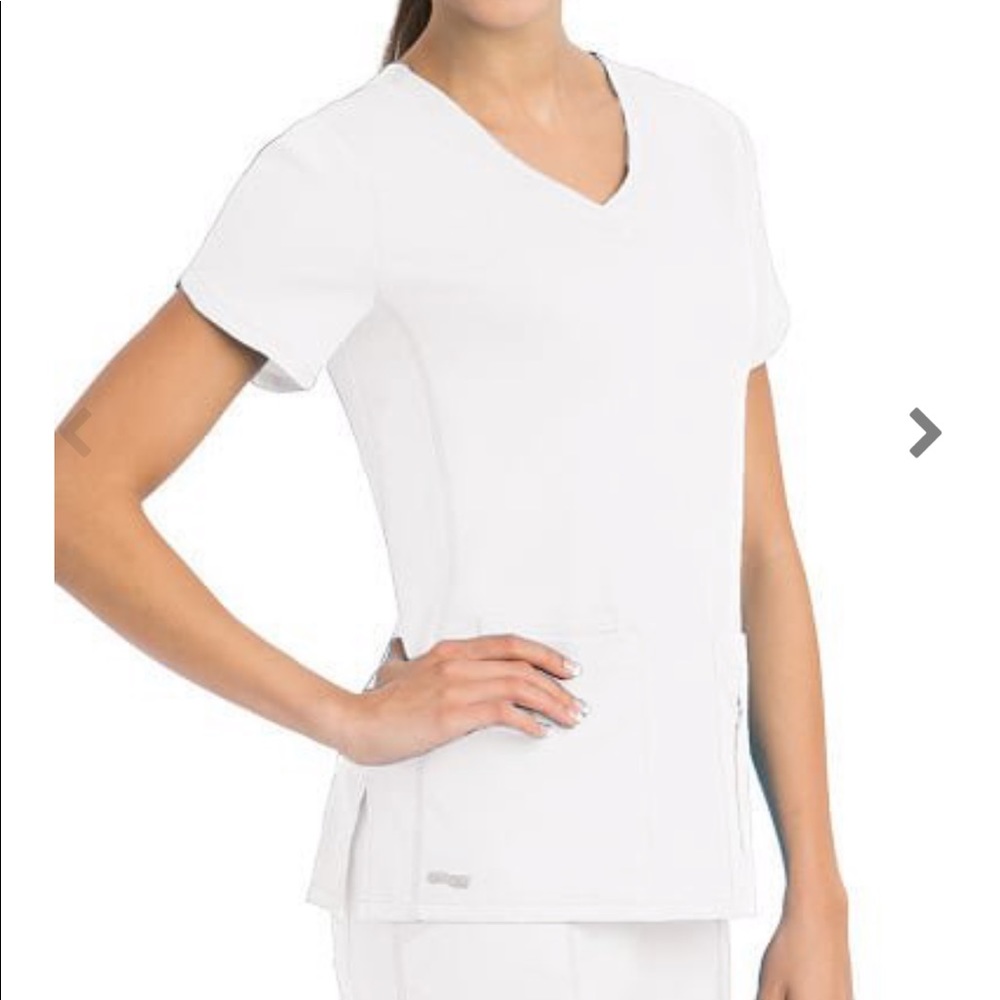 XXS White Greys anatomy by Braco scrub top worn 1x